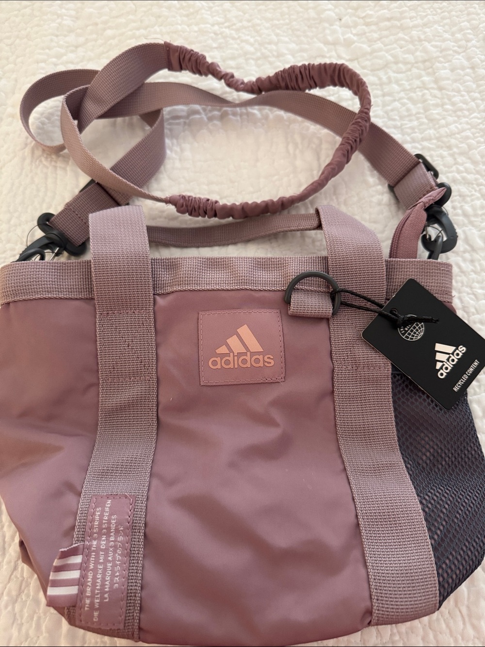 adidas NWT Dusty Rose/Pink/Lilac Crossbody Tote Bag